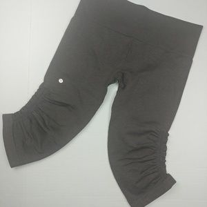 Lululemon In the Flow Crop Pants Heathered Bark
